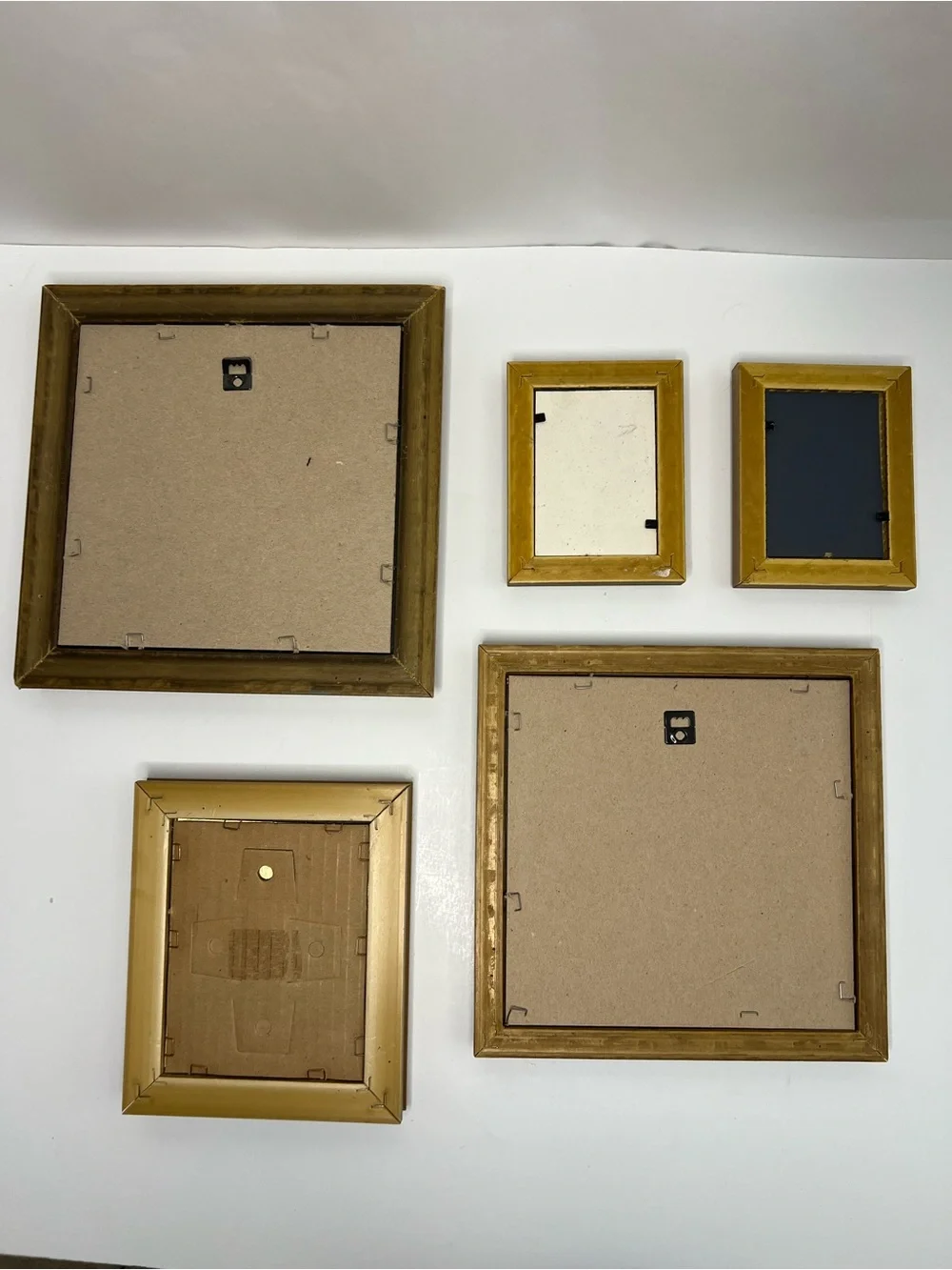 Vintage Gold Framed Decorative Mirrors Set of 5